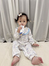 英氏嬰兒衣服四季連體衣男女童長袖爬服7A抑菌新生兒衣服 克妮黎婭【襟蛤款】 90cm （推薦1-2歲） 曬單實拍圖