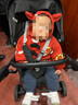 papa爬爬冬季新款男女寶寶新年棉服嬰兒夾棉外套外出保暖可愛龍年 紅色 80 cm 曬單實(shí)拍圖
