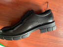 卡帝樂(lè )鱷魚(yú)（CARTELO）厚底皮鞋男款真皮商務(wù)正裝秋冬季休閑鞋男士增高結婚新郎鞋 黑色厚底【5厘米】 40 曬單實(shí)拍圖