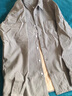 100%純棉冬季新款加厚加絨男裝襯衫休閑簡(jiǎn)約百搭保暖御寒青年外套 9421淺灰色 加絨 3XL 曬單實(shí)拍圖