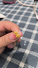 周六福（ZLF）  黃金耳飾女款足金5G金幻彩拉絲星星耳釘星語(yǔ) 計價(jià) 1.09g 曬單實(shí)拍圖