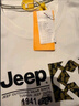 JEEP吉普【7A抗菌】100%純棉T恤男士短袖夏季寬松透氣衣服男裝 白色XL 曬單實(shí)拍圖