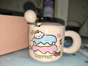 可愛(ài)fufu生日蛋糕馬克杯帶蓋勺陶瓷杯送女生高顏值有意義生日禮物 【禮盒裝】奶酪杯+蓋+勺1個(gè)350ml 曬單實(shí)拍圖