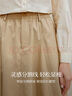 茵曼休閑復古花苞半身裙2025秋季女裝新款松緊腰顯瘦A字裙 深卡其 M 曬單實(shí)拍圖