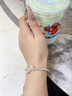 中國黃金（CHINA GOLD）999足銀兩世歡轉(zhuǎn)運珠手串時尚簡約亮面手鏈女七夕情人節(jié)生日禮物 5mm兩世歡手鏈【999足銀-玫瑰禮盒】 曬單實拍圖