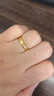 中銀億金錘紋黃金戒指女男足金古法對戒求結婚生日情人節禮物送女友老婆 足金祥云錘紋戒指女款 金重約4g 曬單實(shí)拍圖