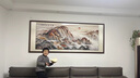 望詠新中式客廳裝飾畫(huà)手繪山水畫(huà)辦公室掛畫(huà)國(guó)畫(huà)沙發(fā)背景墻大氣靠山畫(huà) 泰山日出A【圓角柏木】胡桃色 216*86【博物館級(jí)裱框】 曬單實(shí)拍圖