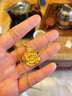 IS YOU黃金玫瑰花金項鏈女款999足金花朵吊墜生日情人節(jié)禮物送女友老婆 足金玫瑰花吊墜+品牌禮盒 足金吊墜金重約1g 曬單實拍圖