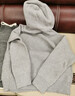 唐獅（TonLion）2024連帽毛衫小眾女毛衣外套寬松慵懶高級感 麻灰 L  曬單實(shí)拍圖