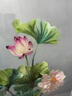 云儒唐樊玄關(guān)裝飾畫(huà)荷花純手工刺繡畫(huà)精品蘇繡掛畫(huà)走廊辦公室客廳壁畫(huà)圓形 荷花 裝框70x135cm 曬單實(shí)拍圖