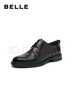 百麗（Belle）通勤商務(wù)鞋男牛皮婚宴紳士正裝皮鞋A1220CM3預售 黑色 41 (255mm) 曬單實(shí)拍圖