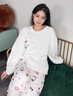 TJVFKitty凱蒂貓珊瑚絨秋冬季睡衣女加絨加厚卡通家居服套裝 KT貓【套裝】 2XL (建議140-160斤) 曬單實(shí)拍圖