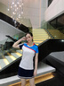 DUBLS夏季新款羽毛球服女裝套裝運動衣服裝男比賽訓(xùn)練速干透氣短袖褲裙 931B黑白女+ZK013黑褲裙 L 曬單實拍圖