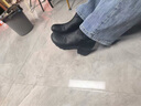 歐卡匯舒適休閑靴女百搭2024冬季新款媽媽真皮牛皮老人英倫風軟皮旗袍靴 黑色-單里款 36碼 曬單實拍圖