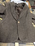 羅蒙（ROMON）咖色羊毛毛呢西裝外套女春秋新款休閑短款小個(gè)子職業(yè)呢子西服秋冬 單件咖色小西裝【含羊毛款-不開(kāi) L 170 曬單實(shí)拍圖