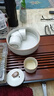 瓷牌茗茶具 汝窯自動(dòng)茶具套裝陶瓷石磨懶人泡茶神器家用防燙功夫茶具整套 米黃汝窯自動(dòng)茶具+茶洗 8頭 曬單實(shí)拍圖