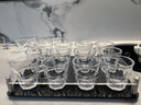 鋼化玻璃杯酒吧ktv啤酒杯子家用套裝創(chuàng  )意八角商用喝酒高檔水杯 杯架+鋼化八角杯100ml12只 曬單實(shí)拍圖