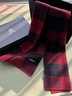 利伯100%純山羊絨圍巾男士冬季新款加厚保暖圍脖送爸爸生日禮物禮盒裝 酒紅色 180X30CM 曬單實(shí)拍圖