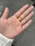 中國(guó)黃金（CHINA GOLD）足金古法平安無(wú)事戒指黃金素圈指環(huán)寬七夕情人節(jié)禮物送女朋友老婆 足金戒指【9號(hào)】約1.5g 曬單實(shí)拍圖