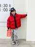 G.DUCKKIDS男童羽絨服冬季2025新年衣服兒童拜年服寶寶冬裝加厚過(guò)年紅色外套 紅色 黑帽羽絨服 120 (L) - 曬單實(shí)拍圖