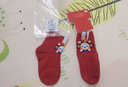 長(cháng)命富貴 新生嬰兒襪子秋冬季0-3月6月1歲寶寶滿(mǎn)月百天百歲周歲可愛(ài)超萌兒童棉襪新年過(guò)年紅色襪子 兔爺 L（適合腳長(cháng)12-14cm） 曬單實(shí)拍圖