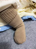 candynut兒童襪子男女童秋冬季加絨加厚毛圈襪中筒棉襪純色嬰兒中大童短襪 咖色中筒【米白+淺杏+深咖】 9-12歲【建議腳長(cháng)32-38碼】 曬單實(shí)拍圖