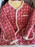 奉孝媽媽冬裝小棉襖加厚羊羔絨短款中老年人女裝花棉衣外套棉服秋冬季 粉色 5XL(建議150-165斤) 曬單實(shí)拍圖