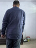 羅蒙（ROMON）羽絨襯衫男冬季加厚保暖襯衣可脫卸內(nèi)膽中老年爸爸男士長袖 1780上青 XL 175140-155斤 曬單實(shí)拍圖