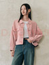 太平鳥(niǎo)燈籠袖純棉牛仔外套女2025春裝寬松時(shí)尚牛仔上衣外搭 粉色（第一批） S 曬單實(shí)拍圖