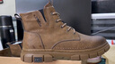 公牛世家男鞋秋冬季2025新款真皮高幫馬丁靴男靴加絨棉鞋子男款男士工裝靴 棕色【四季款單鞋】GN123101539 44 標準運動(dòng)鞋碼 曬單實(shí)拍圖