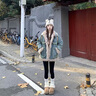 LPOX棉服女冬季高級感美式復古寬松加厚設計感毛毛拼接牛仔外套女 圖片色 M 【100-115斤】 曬單實(shí)拍圖