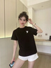 美特斯邦威短袖T恤女士2025夏季新款舒適印花純色簡(jiǎn)約顯瘦體恤 曬單實(shí)拍圖