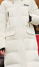 FILA 斐樂官方女士長(zhǎng)款羽絨服冬季新品休閑舒適保暖上衣連帽外套 云菇白-WT S 160/80A 曬單實(shí)拍圖