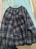 絲柏舍格子半身裙2025秋裝新款女裝口袋松緊高腰中長(cháng)款A字裙 曬單實(shí)拍圖