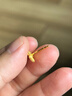 賽菲爾生日禮物黃金耳釘女足金甜美蝴蝶結耳飾 直針款 約1.68克 曬單實(shí)拍圖