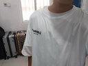 雅鹿短袖t恤男夏季冰絲速干男裝潮牌衣服男士體恤上衣寬松圓領(lǐng)半袖 D210白色 3XL 曬單實(shí)拍圖