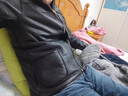 米詩(shī)德（MISHIDE）羊毛一體外套男中老年人真皮冬季加厚羊皮襖皮毛保暖防風(fēng)皮衣 黑色黑毛 整皮裁剪 2XL 180碼 曬單實(shí)拍圖