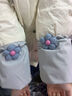 途尊袖套套袖成人秋冬季護袖短款防污干活袖筒可愛(ài)工作袖頭學(xué)生韓版 淡藍【防水大花朵】 曬單實(shí)拍圖