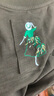 偶蔓竹節棉背后刺繡小眾文藝全棉短袖T恤 原創(chuàng  )貼布圓領(lǐng)上衣夏季 咖啡色 M 曬單實(shí)拍圖