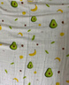 棉加加（Cotton++）紗布浴巾嬰兒專用新生兒寶寶洗澡大毛巾100%純棉6層a類超柔軟吸水 【0添加 6層高密棉紗】寬邊油果 拉伸110*110cm 曬單實(shí)拍圖