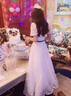 鉑朗尼奧高三學(xué)生成人禮服女18嵗禮服高中畢業(yè)典禮仙氣藝考主持人伴娘服夏 米白色 XXL 曬單實拍圖