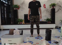 RUNNING HIGH品牌 迷彩工裝褲男束腳褲秋季新款修身顯瘦男士休閑小腳長(cháng)褲 6926黑色 32 曬單實(shí)拍圖