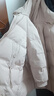 雅鹿粉色中長款羽絨服女冬季新款時尚可拆卸帽防風保暖洋氣厚外套 曬單實拍圖