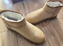 駱駝（CAMEL）男鞋 加絨保暖加厚復古耐折反絨面防寒雪地靴男 G13W223109黃色 42 曬單實(shí)拍圖