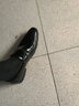 老爺車(chē)（WECKER）高檔真皮皮鞋男正裝男鞋增高透氣尖頭加絨保暖男士皮鞋漆皮新郎鞋 0766黑色平跟[單鞋款] 42 曬單實(shí)拍圖