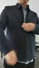 羅蒙外套男秋季商務(wù)男士翻領(lǐng)行政夾克上衣干部廳局風(fēng)爸爸裝i8藏青XL 曬單實拍圖