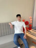 名創(chuàng)優(yōu)品（MINISO）冰絲T恤男夏季男生運動休閑寬松短袖2025新款涼感透氣速干衣服男t 白色(純色) XL 180(不起球不掉色) 曬單實拍圖