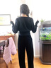 矜持范針織衫女短款V領(lǐng)開衫外套女毛衣早秋新款長袖小眾收腰上衣秋季 黑色 S 曬單實拍圖
