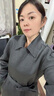 三只小山羊24秋冬新款【恰恰好】14.5μm超細100純羊絨大衣女士通勤大衣 黑色 M 曬單實(shí)拍圖