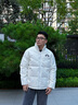 匹克馭雪短款羽絨服男新款三防科技加厚保暖立領(lǐng)運動外套連帽面包服 本白-立領(lǐng)純色款 XL 曬單實拍圖